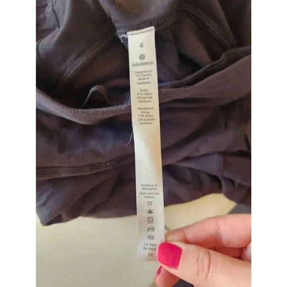 Lululemon Ready to Rulu Leggings Rouched 28 Inch Inseam Black 4 High Rise - Picture 4 of 10